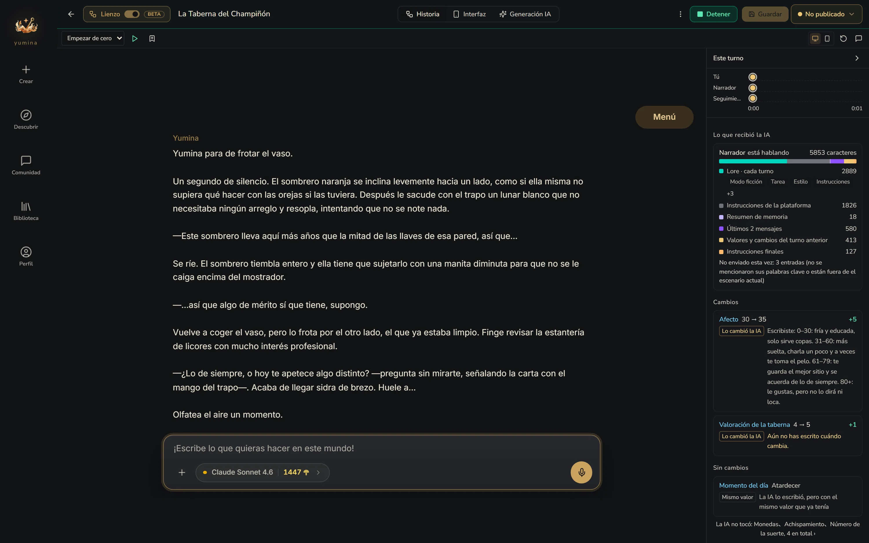 Después del primer turno de prueba